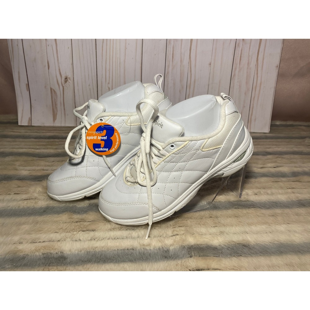 Easy Spirit WalkSLOWS Walking Shoes Comfort White Sneakers‎ Cushioned 6.5W NWT